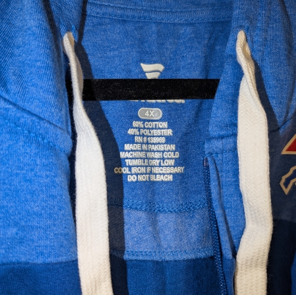Buffalo Bills Blue Hoodie with Team Logo - Picture 4 of 5